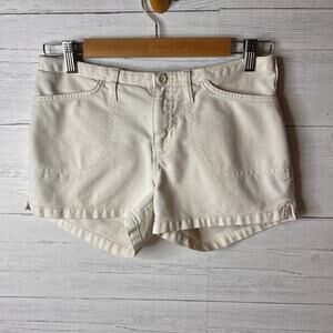 Abercrombie & Fitch Shorts Womens Size 2 Ivory 100% Cotton Issue PT/092:453
